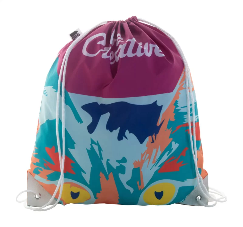 vak na stahování šňůrkou na zakázku bílá s potiskem loga