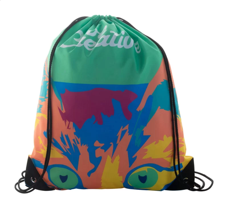 vak na stahování šňůrkou na zakázku černá s potiskem loga