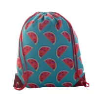 vak na stahování šňůrkou na zakázku červená s potiskem loga - foto 4