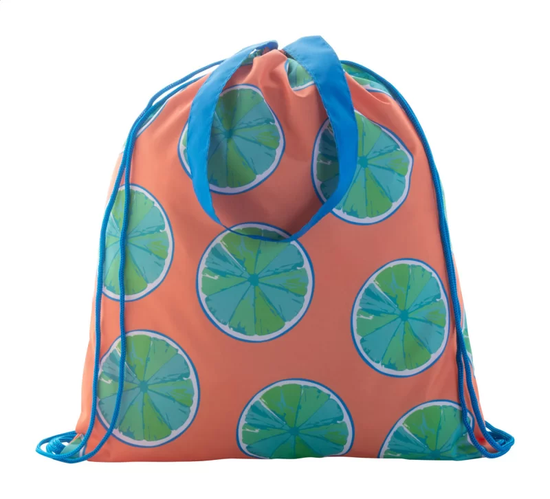 vak na stahování šňůrkou na zakázku modrá s potiskem loga