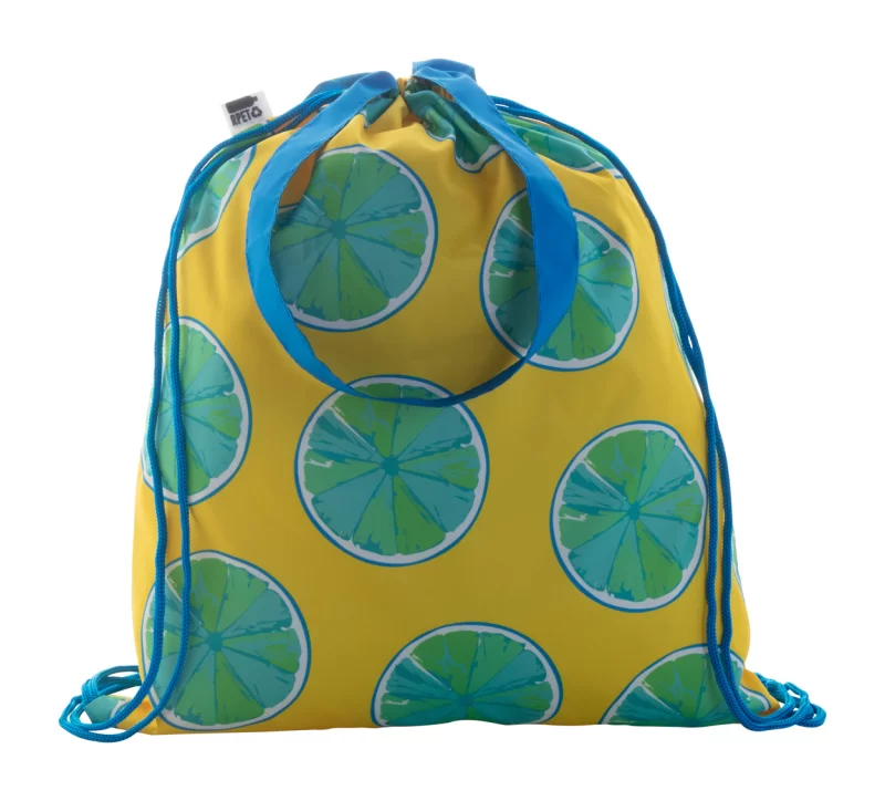 vak na stahování šňůrkou na zakázku modrá s potiskem loga