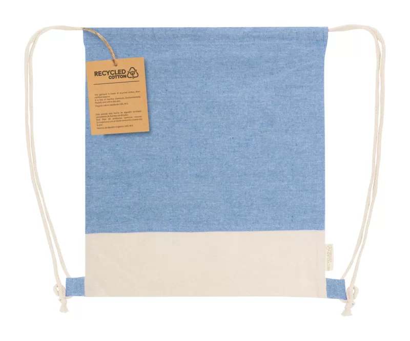 vak na stažení šňůrkou modrá s potiskem loga