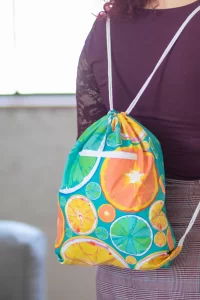 vak na stažení šňůrkou na zakázku bílá s potiskem loga - foto 5