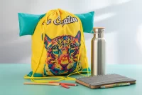 vak na stažení šňůrkou na zakázku žlutá s potiskem loga - foto 5