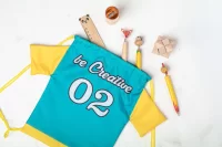 vak na stažení šňůrkou pro děti žlutá s potiskem loga - foto 3