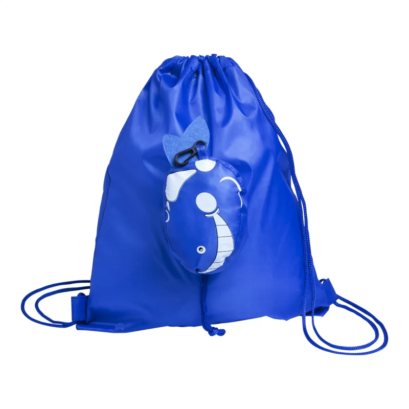 vak na stažení šňůrkou, ryba modrá s potiskem loga