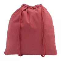 vak se stahovací šňůrkou z recyklované bavlny červená s potiskem loga - foto 2