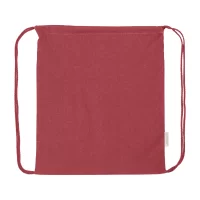 vak se stahovací šňůrkou z recyklované bavlny červená s potiskem loga - foto 4