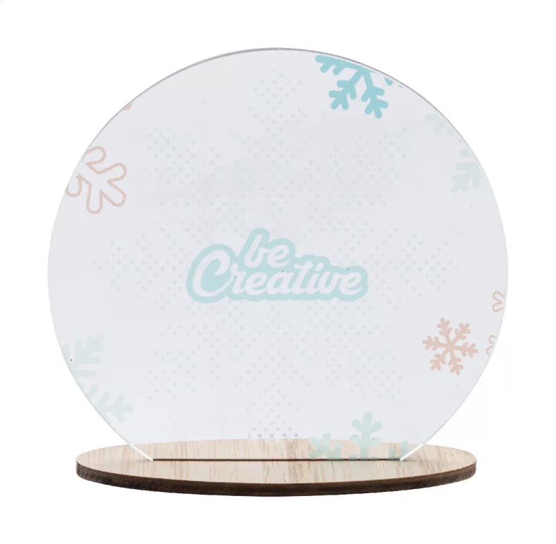 vánoční dekorace na zakázku průhledná s potiskem loga