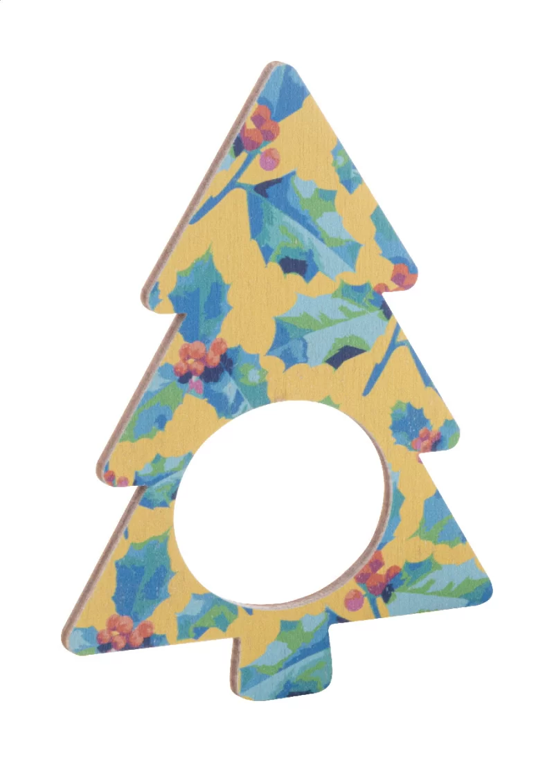 vánoční kroužek na ubrousky na zakázku přírodní s potiskem loga