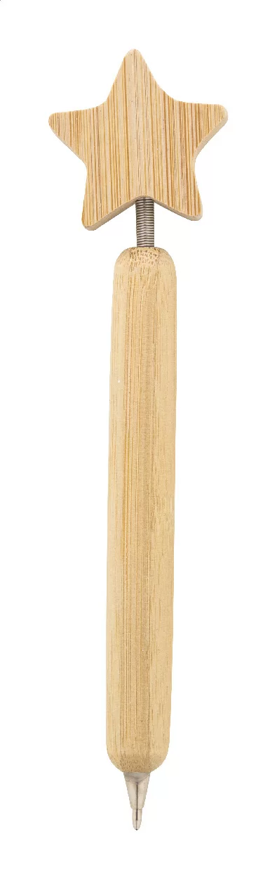 Vánoční kuličkové pero, hvězda přírodní s potiskem loga