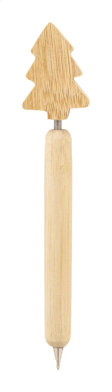 Vánoční kuličkové pero, vánoční stromek přírodní s potiskem loga