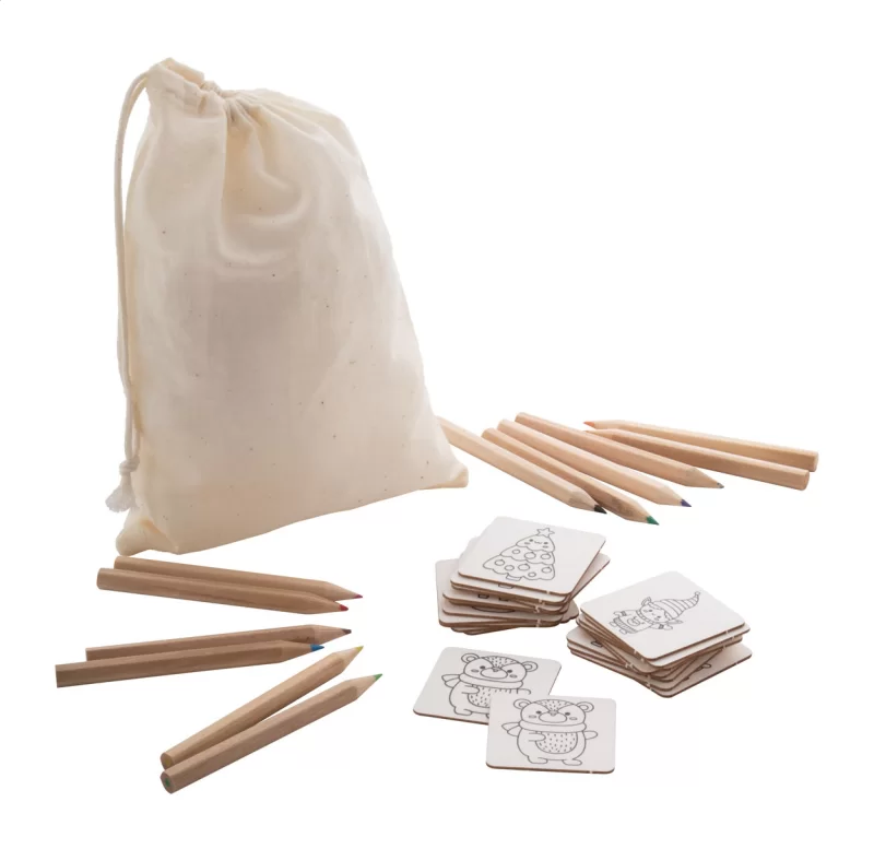 vánoční pexeso na vybarvení přírodní — reklamní předmět s vlastním potiskem vánoční pexeso na vybarvení přírodní s potiskem loga