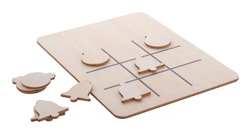 vánoční piškvorky, ozdoba a zvonek přírodní s potiskem loga