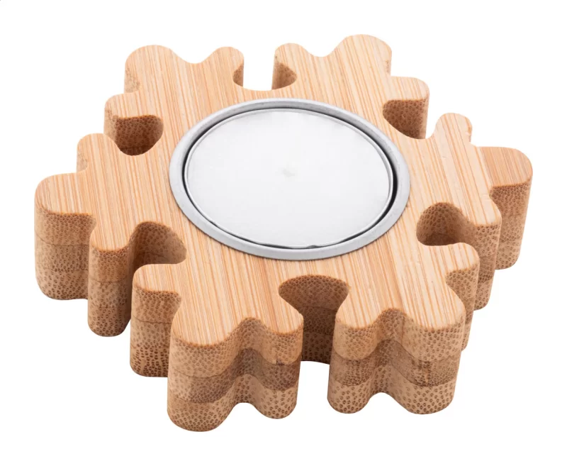 vánoční svíčka, sněhová vločka přírodní s potiskem loga