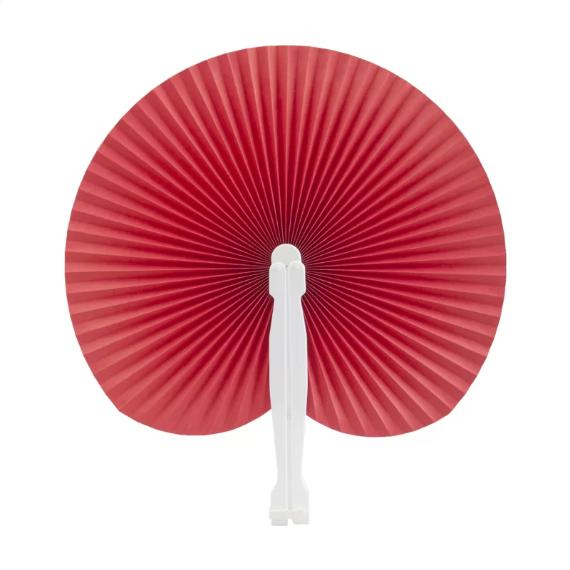 vějíř červená s potiskem loga