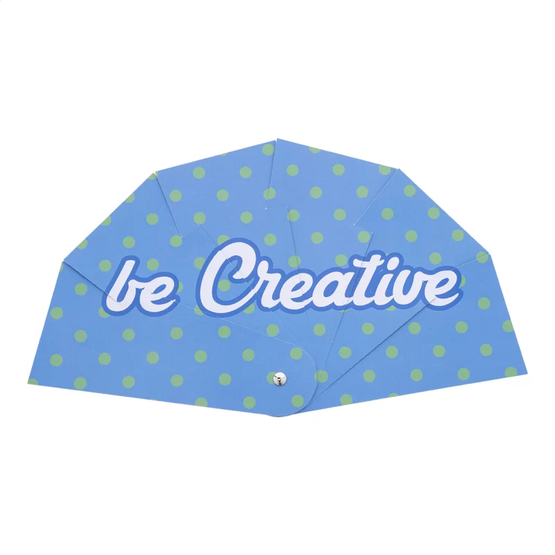 vějíř na zakázku bílá s potiskem loga