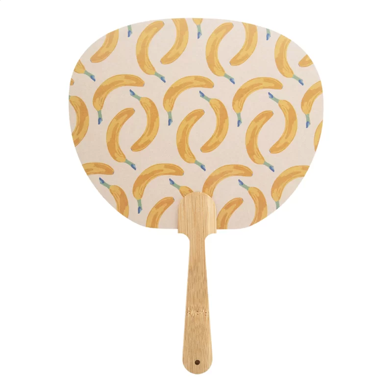 vějíř na zakázku přírodní s potiskem loga