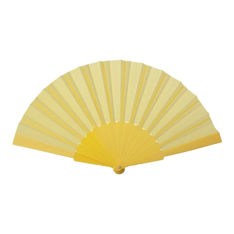 vějíř žlutá s potiskem loga