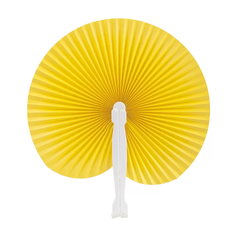 vějíř žlutá s potiskem loga