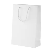 velká papírová nákupní taška na zakázku bílá s potiskem loga - foto 2