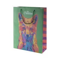 velká papírová nákupní taška na zakázku bílá s potiskem loga - foto 4