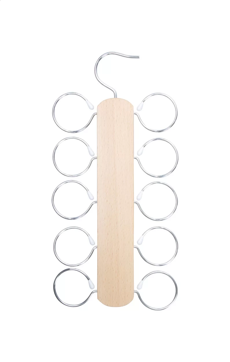 věšák na šátky přírodní s potiskem loga