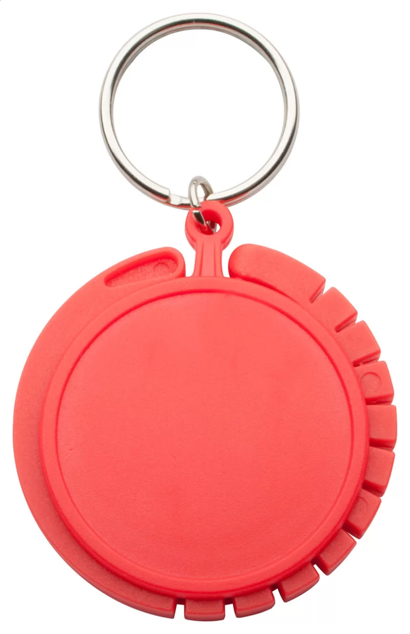 věšák na tašky červená s potiskem loga