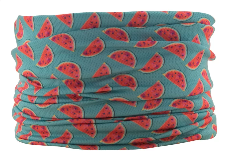 víceúčelový šátek na zakázku bílá s potiskem loga