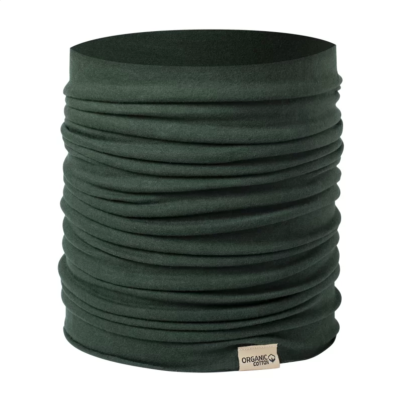 víceúčelový šátek tmavě zelená s potiskem loga