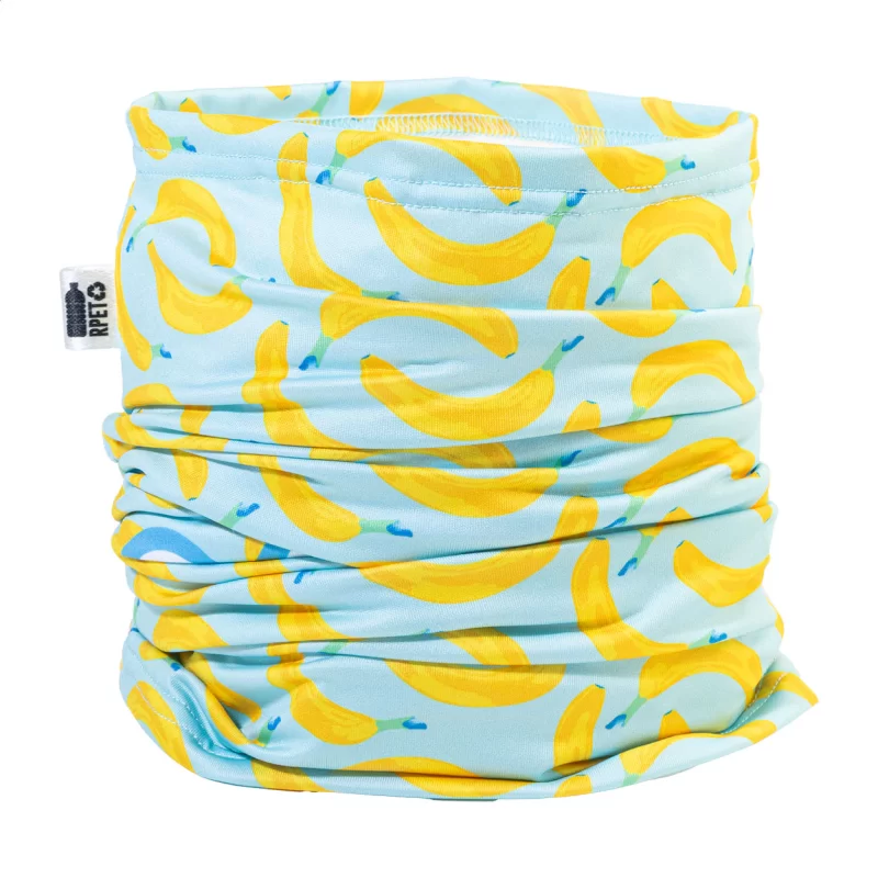 vícevrstvý šátek z RPET na zakázku bílá s potiskem loga