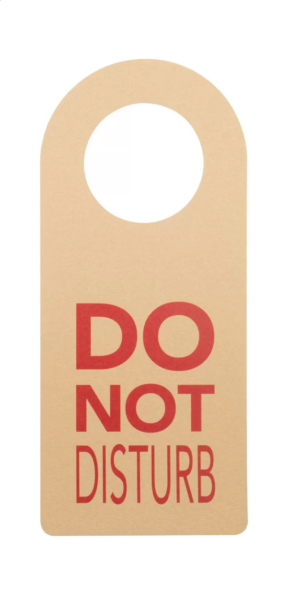 visačka na dveře na zakázku přírodní s potiskem loga