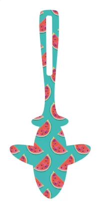 visačka na zavazadla bílá s potiskem loga