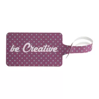 visačka na zavazadla bílá s potiskem loga