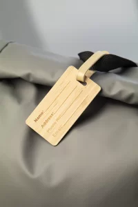 visačka na zavazadla přírodní s potiskem loga - foto 7