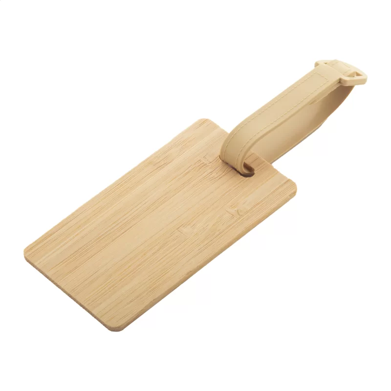 visačka na zavazadla přírodní s potiskem loga