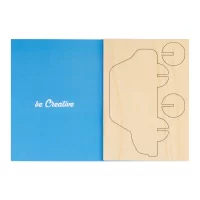 vlastní puzzle pohlednice, auto bílá s potiskem loga - foto 3