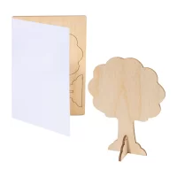 vlastní puzzle pohlednice, strom bílá s potiskem loga - foto 3