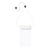 voděodolný obal na mobil bílá s potiskem loga