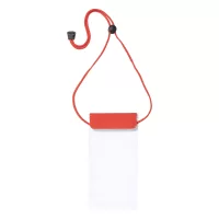 voděodolný obal na mobil červená s potiskem loga - foto 3