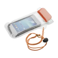 voděodolný obal na mobil oranžová s potiskem loga - foto 4