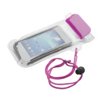 voděodolný obal na mobil růžová s potiskem loga - foto 2