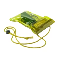 voděodolný obal na mobil žlutá s potiskem loga - foto 2