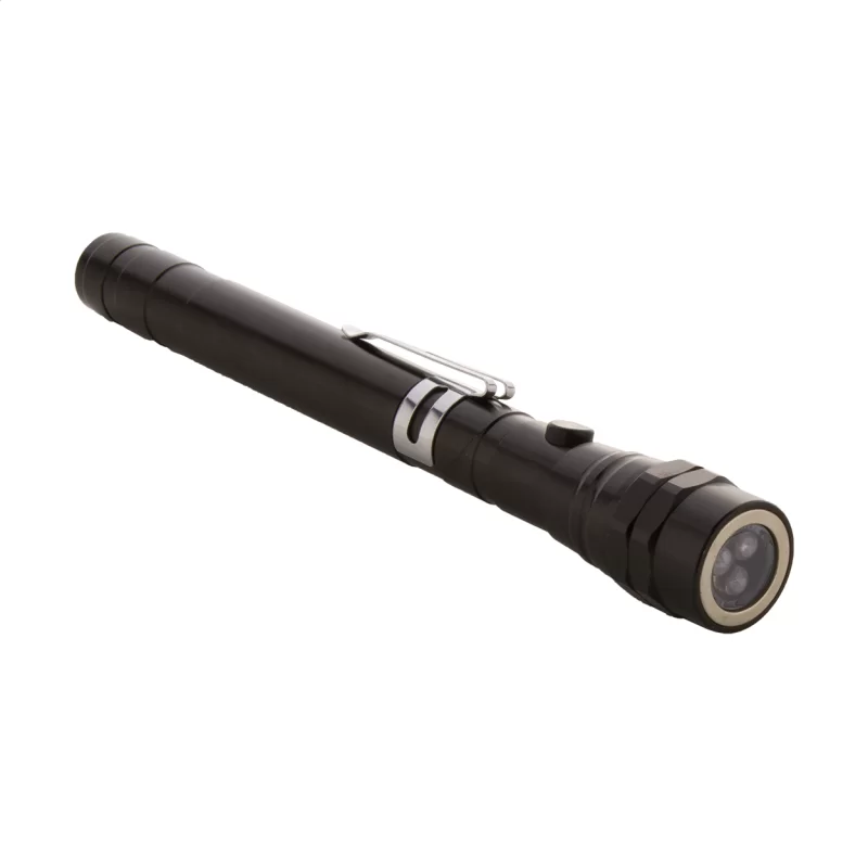 výsuvná baterka černá — reklamní předmět s vlastním potiskem výsuvná baterka černá s potiskem loga