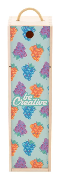 zakázková dárková krabička na víno přírodní s potiskem loga - foto 9