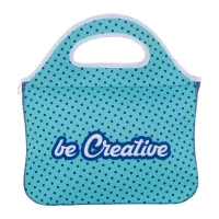 zakázková taška na jídlo z RPET bílá s potiskem loga