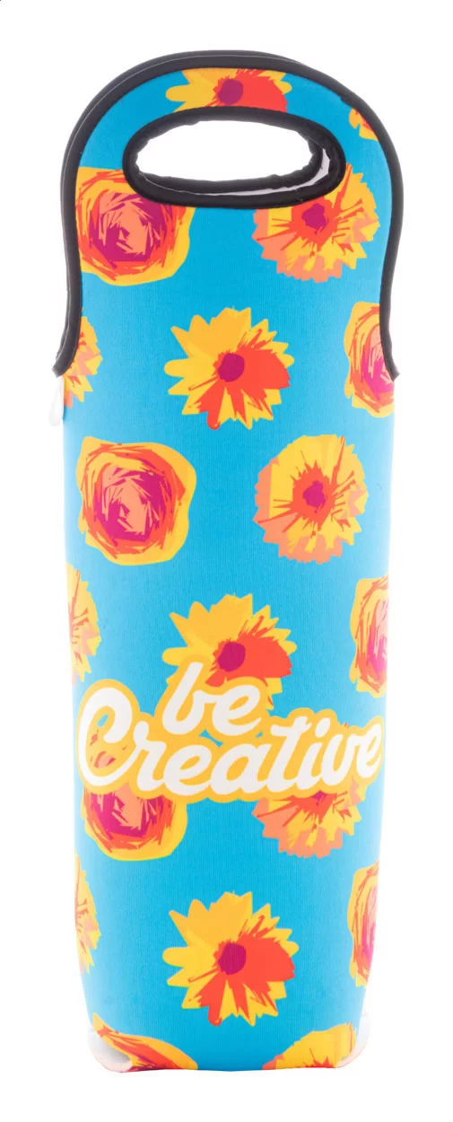 zakázková taška na víno RPET černá s potiskem loga