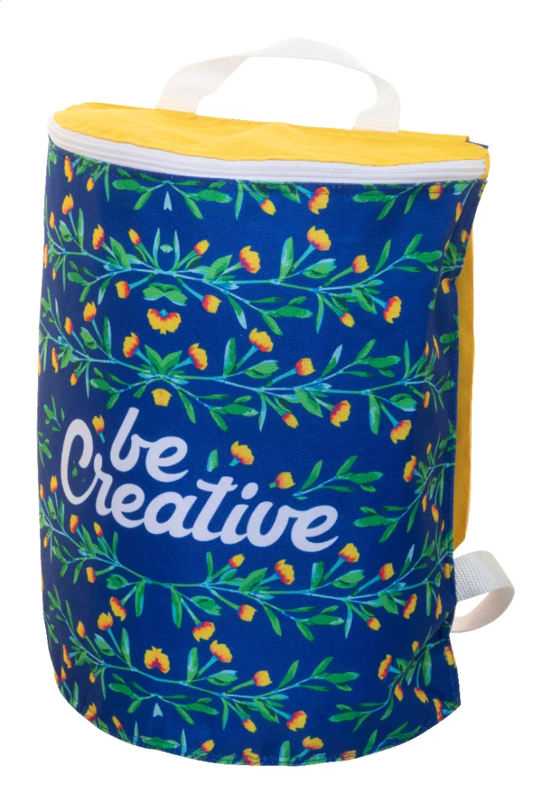 zakázkový chladicí batoh z RPET bílá — reklamní předmět s vlastním potiskem zakázkový chladicí batoh z RPET bílá s potiskem loga