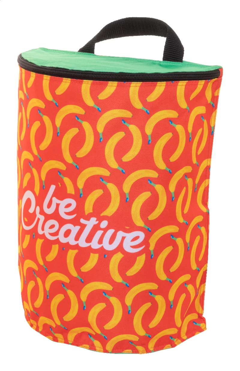 zakázkový chladicí batoh z RPET černá s potiskem loga