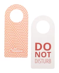 zákazkový závěs na kliku na dvere přírodní s potiskem loga - foto 4